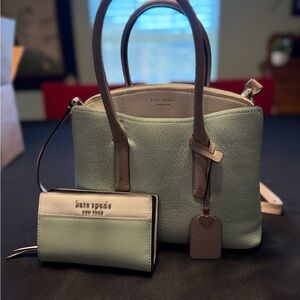 kate spade Madison medium satchel with matching wallet